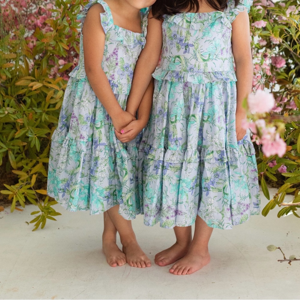 Janie and Jack The Lavender Fields Dress Lavender Floral size 7